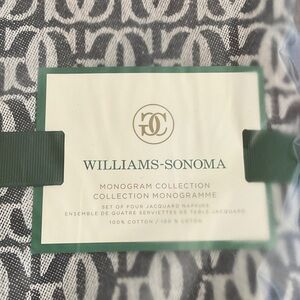 NWT WILLIAMS SONOMA SET OF 4 NAPKINS JACQUARD, matching PLACEMATS listed also